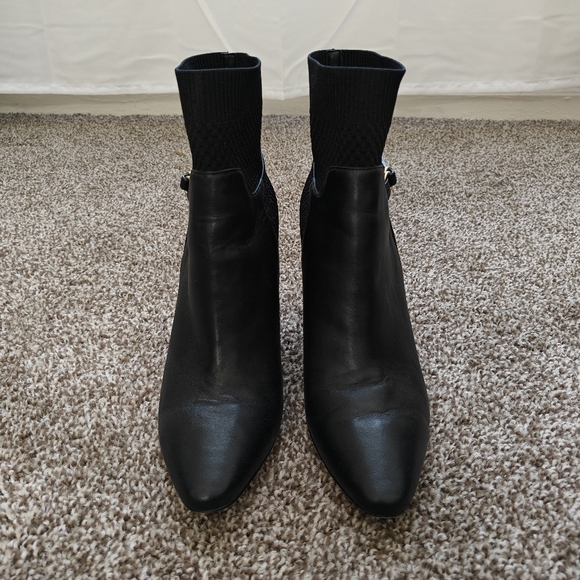 Cole Haan Grand Zeros Camille Black Leather Sock Ankle Boot 9B - Picture 2 of 8